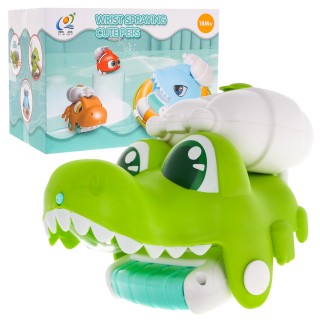 water gun crocodile on hand