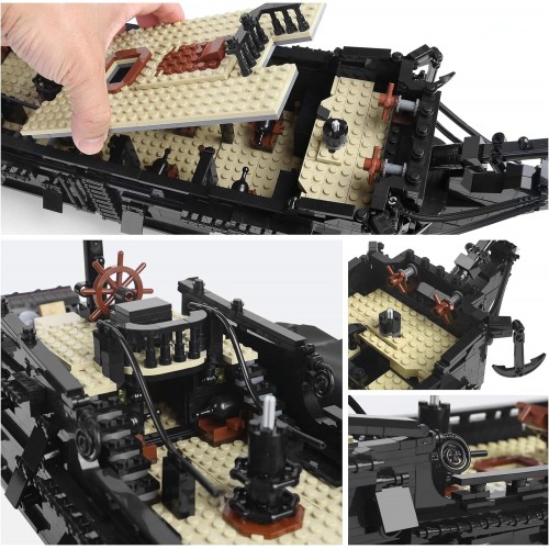 Blocks Pirate Ship Black Sail 2868el.