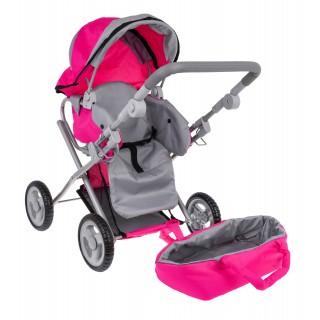 2-in-1 Pink Stroller
