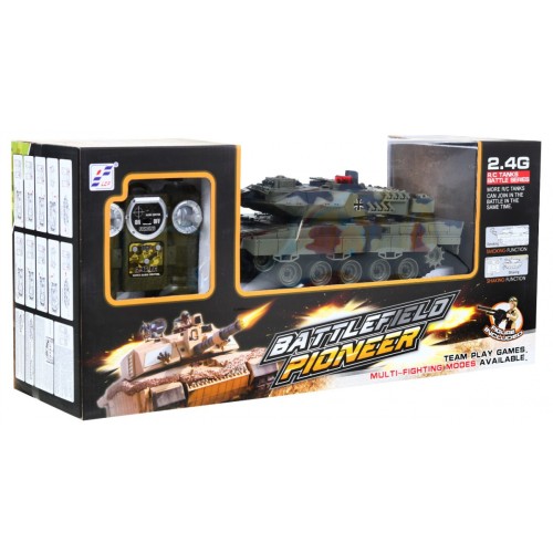 R C tank 2 4 G with smoke LEOPARD 2 A6 Green