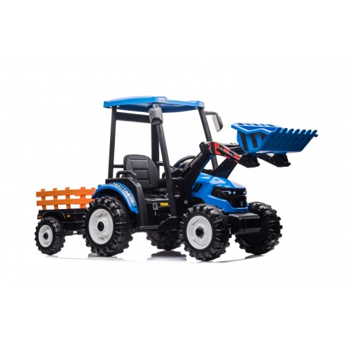 MEGA D68 Tractor Vehicle With Trailer Blue