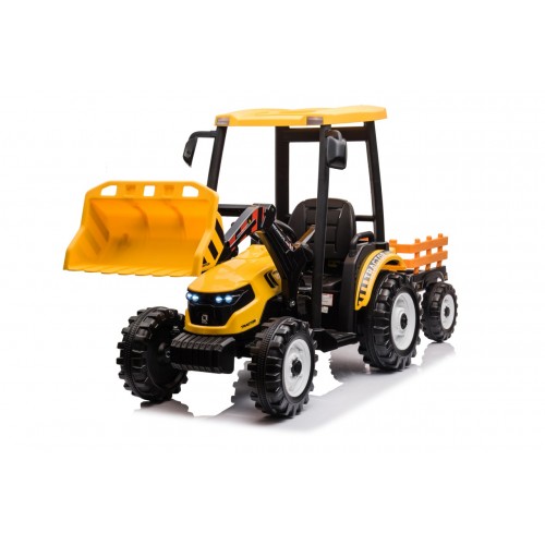 MEGA D68 Tractor Vehicle With Trailer Yellow