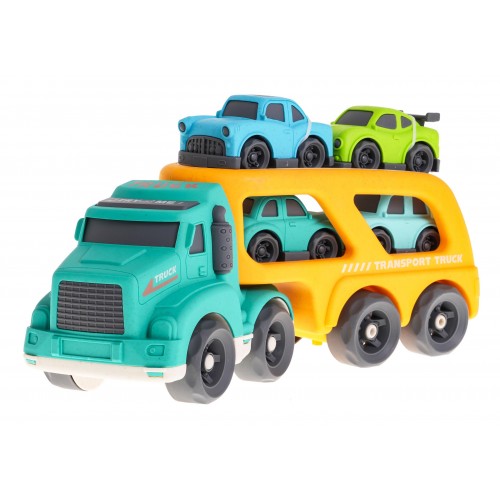 Tow truck + Cars BIOplastik Yellow