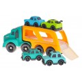 Tow truck + Cars BIOplastik Yellow