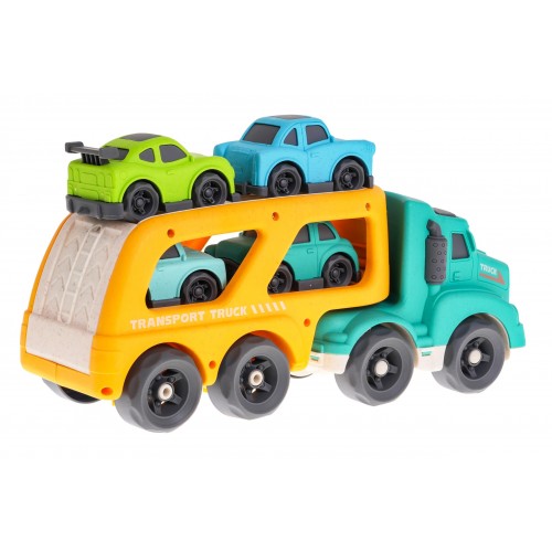 Tow truck + Cars BIOplastik Yellow