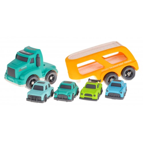 Tow truck + Cars BIOplastik Yellow