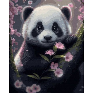 Painting by numbers 40x50 Panda
