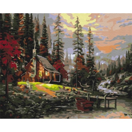 Painting by numbers 40x50 House in the Forest