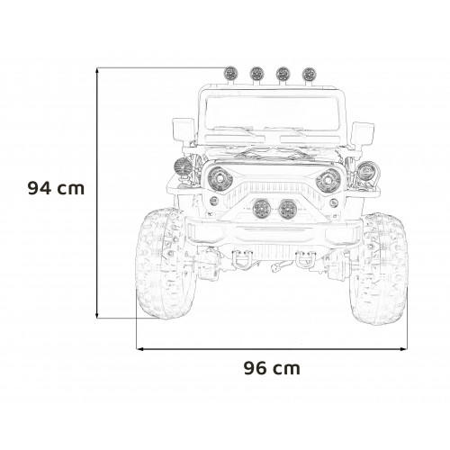 Retro Military Vehicle POWER Black