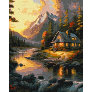 Painting By Numbers Set 40x50cm Golden Sunset