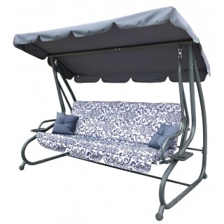 Garden Swing Seat Textylina 2 x 1 Grey PATTERN