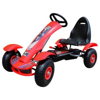 Large Go-Kart Pumped Red Wheels