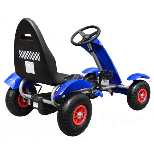 Large Go-Kart Pumped Wheels Blue