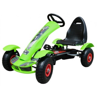 Large Go-Kart Pumped Wheels Green