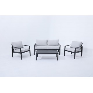 copy of Aluminum Garden Furniture Sofa + Two Armchairs + Table