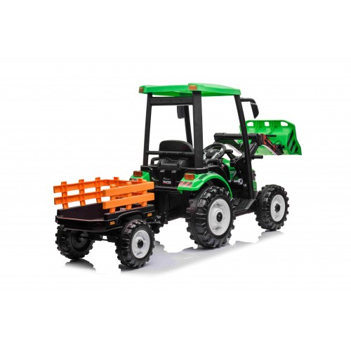 MEGA D68 Tractor Vehicle With Trailer Green