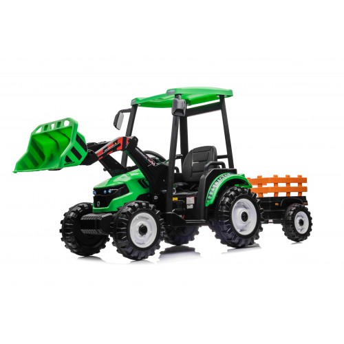 MEGA D68 Tractor Vehicle With Trailer Green