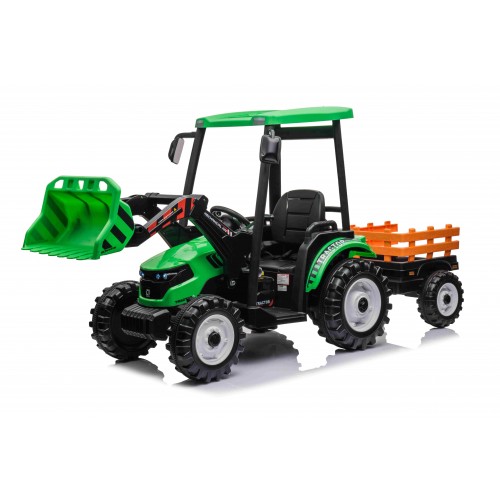 MEGA D68 Tractor Vehicle With Trailer Green