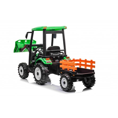 MEGA D68 Tractor Vehicle With Trailer Green