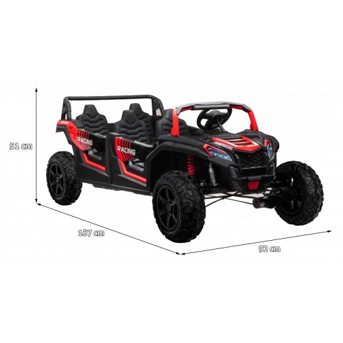 4-Seater Buggy ATV RACING UTV2000 Vehicle With Li-ion Battery Red