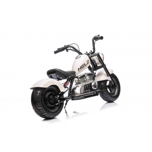 Motorcycle Chopper Warrior vehicle White