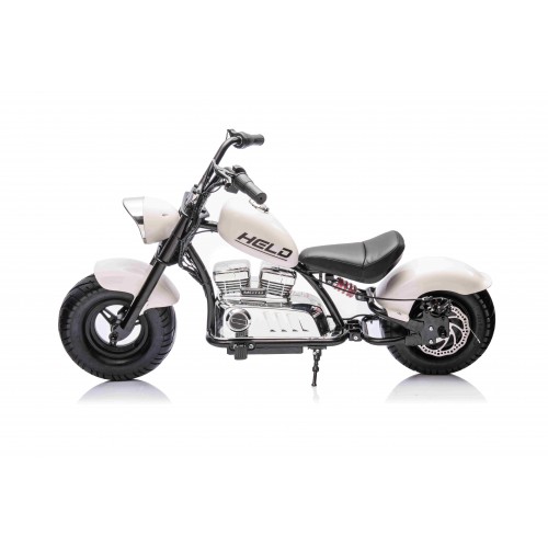 Motorcycle Chopper Warrior vehicle White