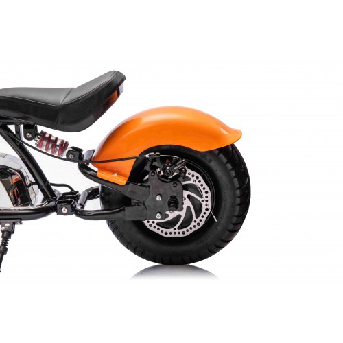 Motorcycle Chopper Warrior vehicle Orange