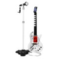 Electric Guitar Stand Microphone White