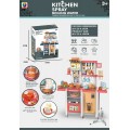 Kitchen Kitchenette with Light and Sound Function 65 pieces. Red