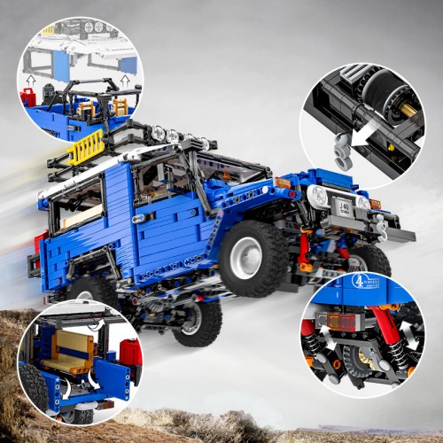 Set of 2087 Off-road Vehicle Building Blocks Blue