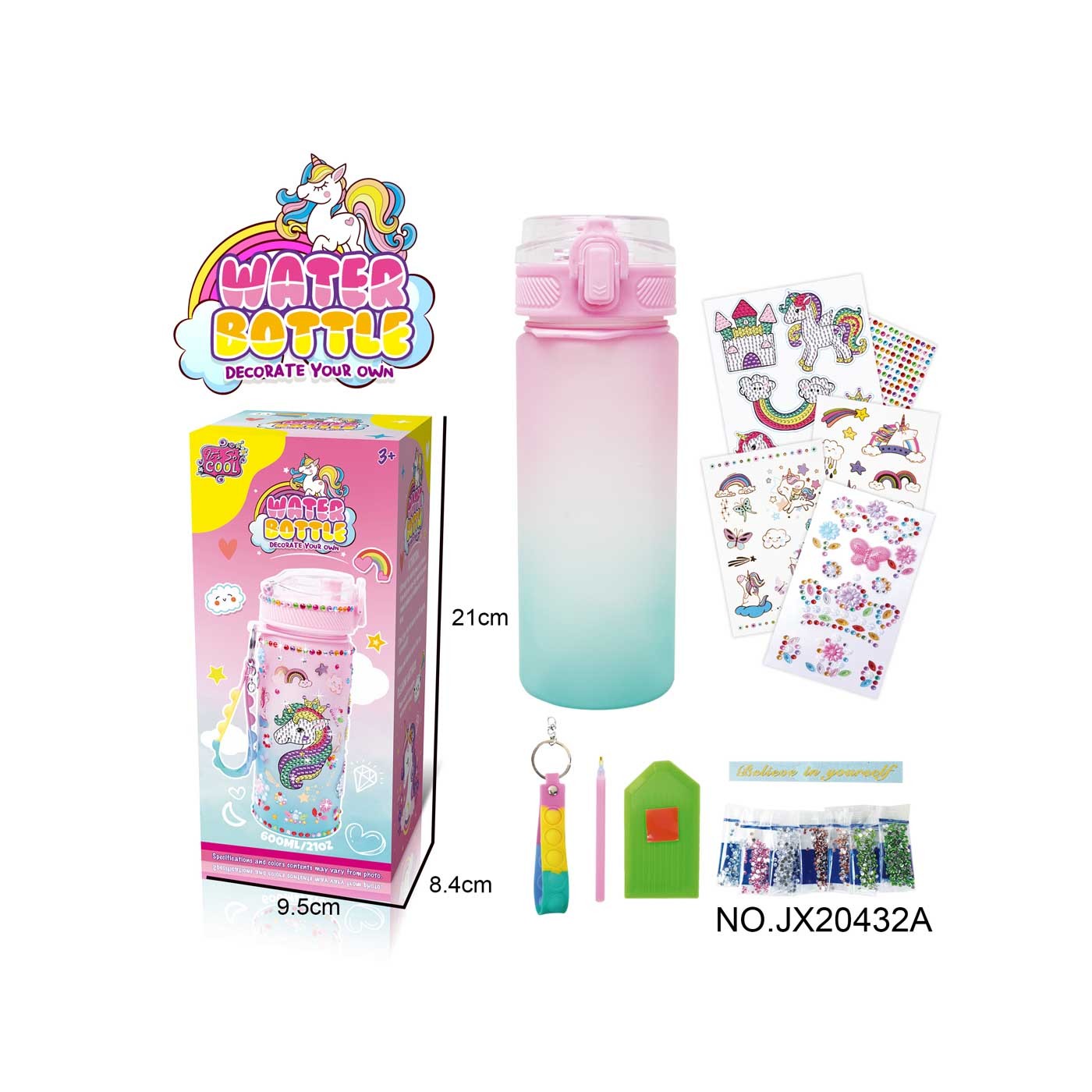 Unicorn Bottle + Accessories