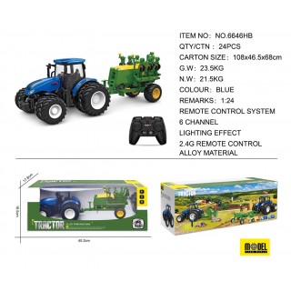 Blue R/C Tractor with Seeder