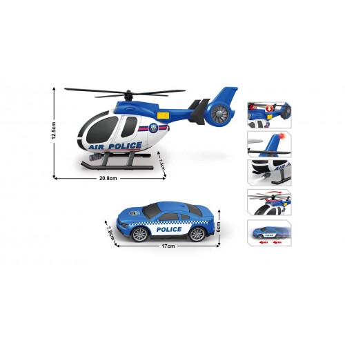 Helicopter + Police Car Set