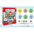 Set of Christmas Baubles with Paints