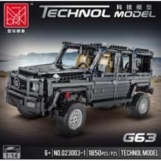 Set of blocks Car Off-road Black 1850 pcs.