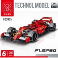 F1 Racing Car Red 1200pcs Brick Set