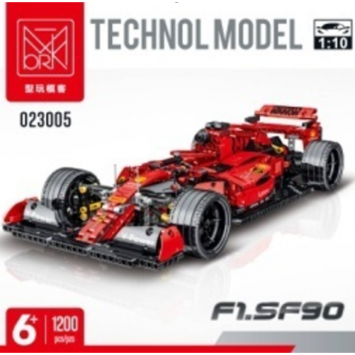 F1 Racing Car Red 1200pcs Brick Set