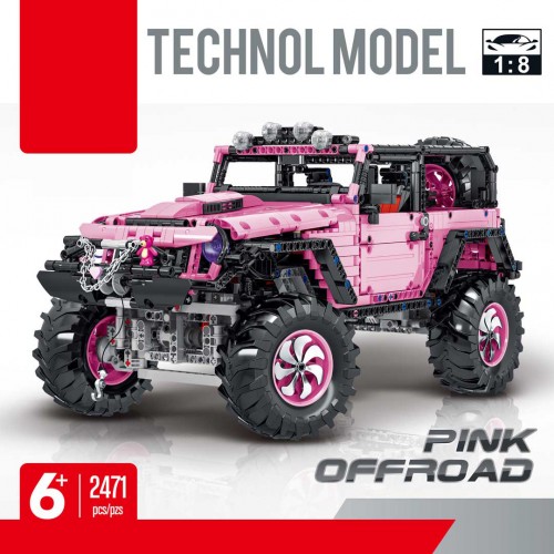 Set of Blocks Off-road Pink Car 2471pcs.