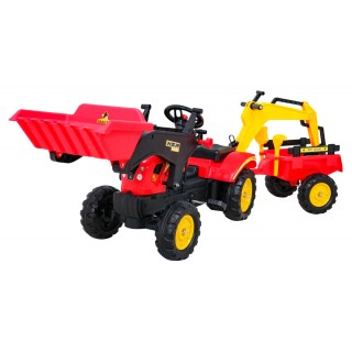 Go-kart Tractor Excavator with Trailer + Accessories