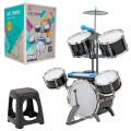 Huge Drum Set with Keyboard Black