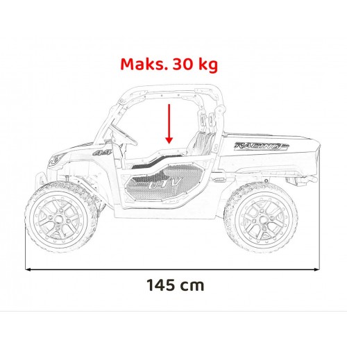 Vehicle Farmer Truck UTV Racing White