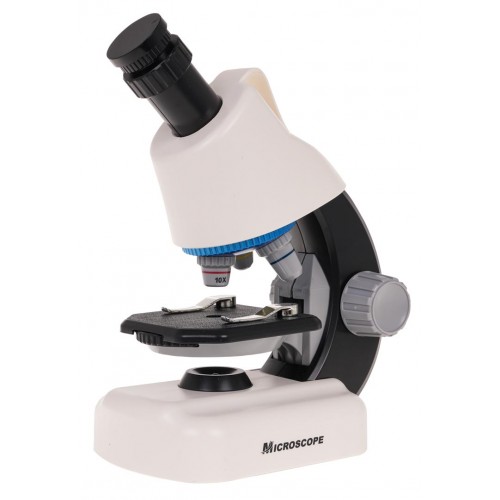 White Microscope + Test Tubes and Accessories