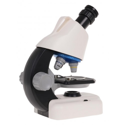 White Microscope + Test Tubes and Accessories