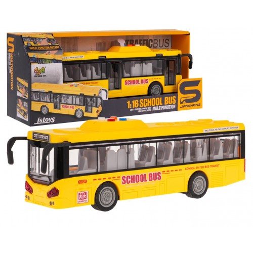 Yellow Bus With Lights and Sound Function