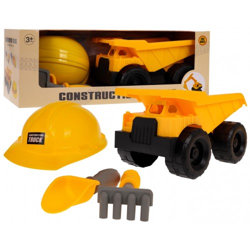 Construction Vehicle with Helmet + Accessories