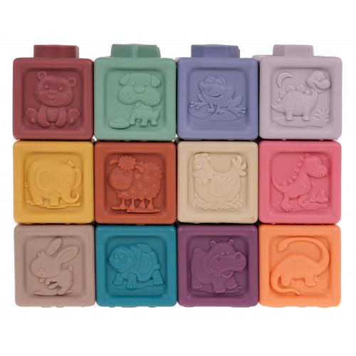 Set of Sensory Cubes Numbers 12 pieces.