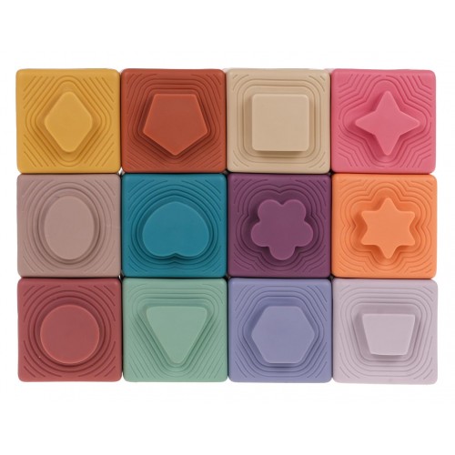 Set of Sensory Cubes Numbers 12 pieces.