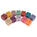 Set of Sensory Cubes Numbers 12 pieces.