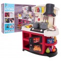 Kitchen Kitchenette with Sound and Water Function 52 pieces. Red