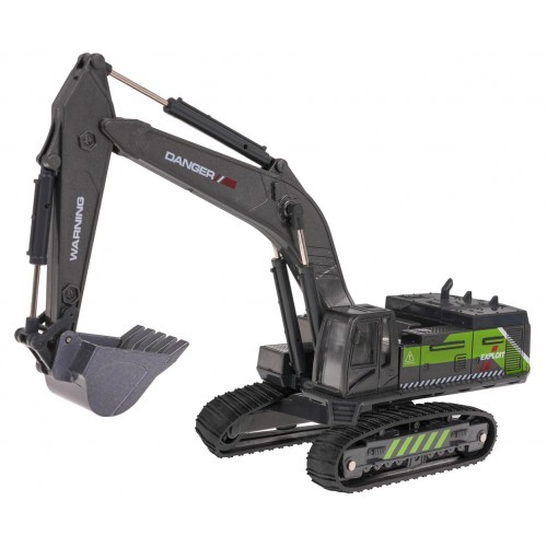 Metal Backhoe/Loader Black - Green